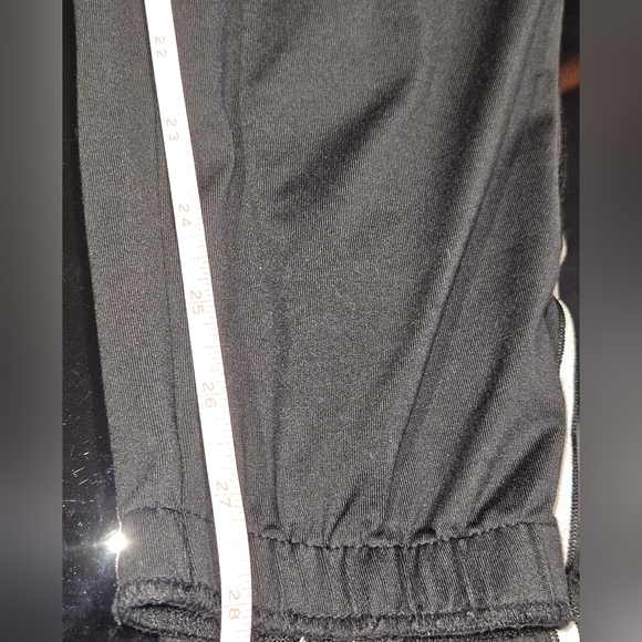 ATHLETA Black Joggers with Tan Side Stripes Cuff Zippers Womens Size Small Long - Picture 10 of 10